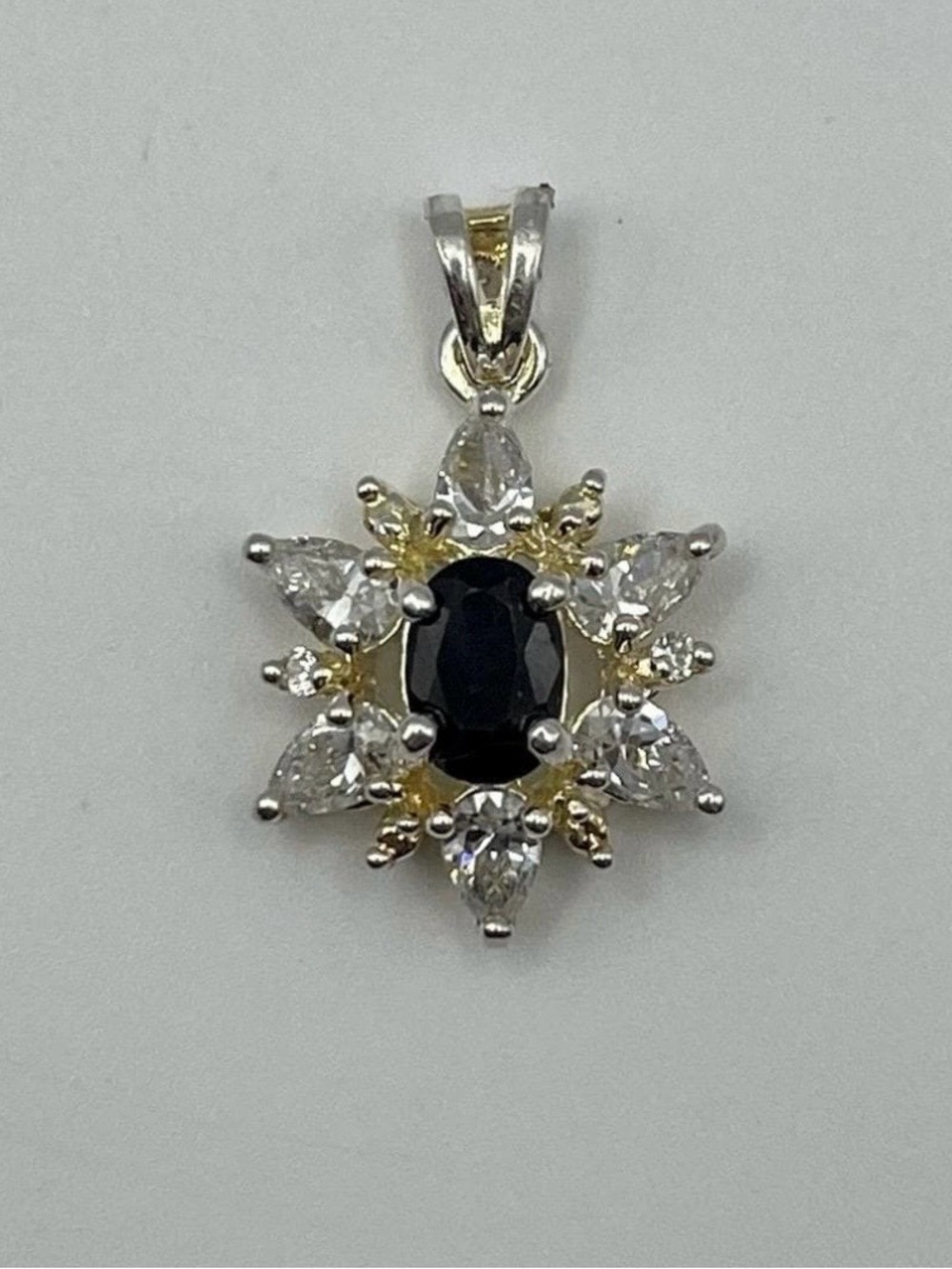 September Birth 925 Silver Sapphire Necklace